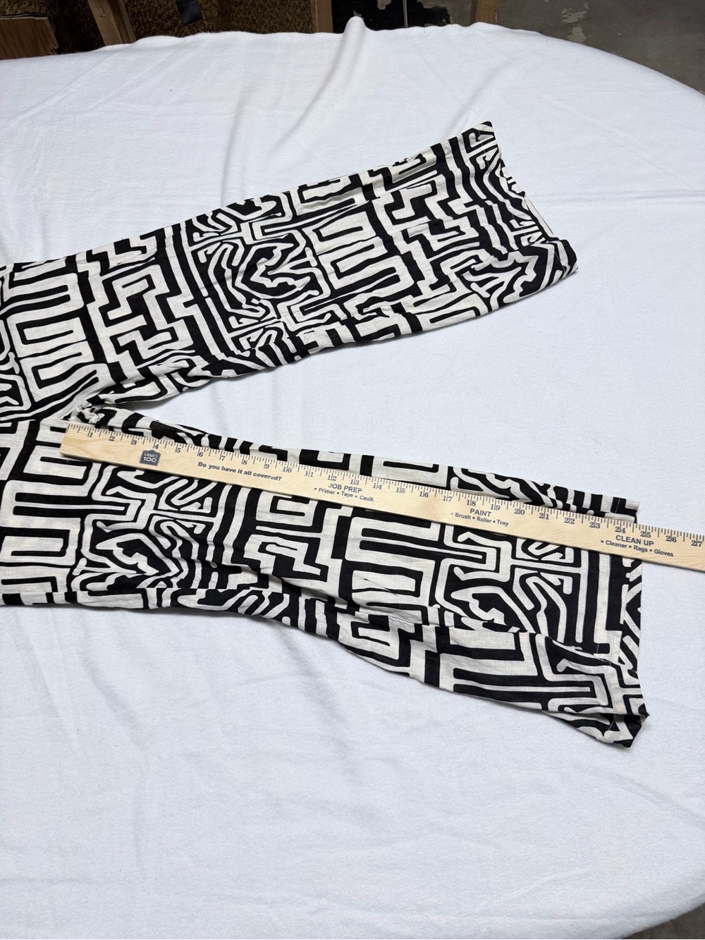 Rachel Zoe Black & White Geometric Wide-Leg Pants Sz S - Picture 5 of 6